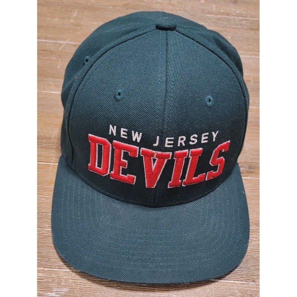 Vintage NHL New Jersey Devils Wool HAT Starter Arch Snapback Green Dome RARE CAP